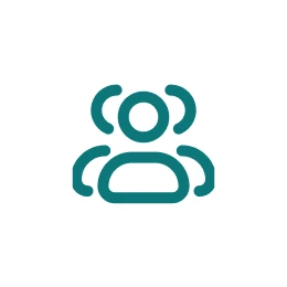 User icon with teal person silhouette.